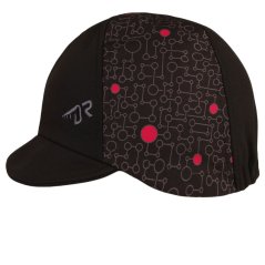Kšiltovka softshell - vzor 24 - černá/růžová