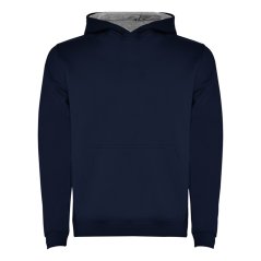 Dětská mikina s kapucí Urban - vzor 5558 - námořní modrá/šedý melír