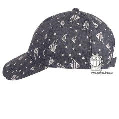 Dětská letní kšiltovka - vzor 002 - modrá jeans - rybičky