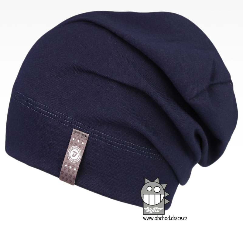 Spadlá bavlněná čepice Alan - vzor 09 - tmavě modrá Spadlá bavlněná čepice Alan - vzor 09 - tmavě modrá