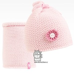 Set pletená čepice a nákrčník Zvonilka - vzor 02