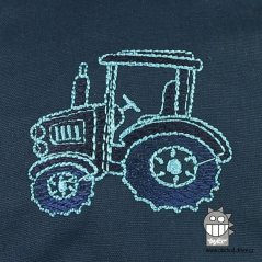 Kšiltovka Sahara - vzor 36 - tmavá modrá, traktor