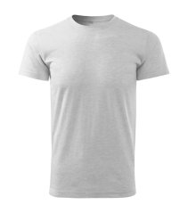 Bavlněné unisex tričko - vzor 10 - světle šedý melír
