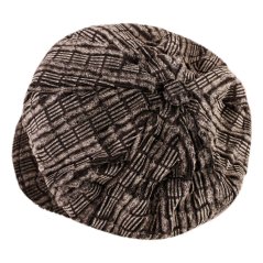 Dámský manšestrový  baret s kšiltem - vzor 24 - černá
