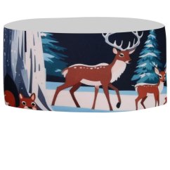 Čelenka funkční Baldo - vzor 83 - tmavě modrá - zvířátka v lese