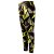 Dětské legíny Silky - vzor 08 - černá/FLUO žlutá - obrazce