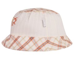 Letní bavlněný klobouk Hawaii - vzor 132 - oranžová kostka