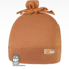 Bavlněná kojenecká čepice Uzlík - vzor 08 - velbloudí hnědá