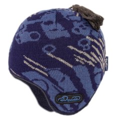 Dětská zimní pletená laponka AKCE / DOPRODEJ - vzor 226 - modrá