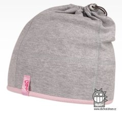 Bavlněná čepice na culík - vzor 04 - šedá