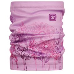 Fleecový nákrčník Yetti - vzor 50 - fialková - květiny