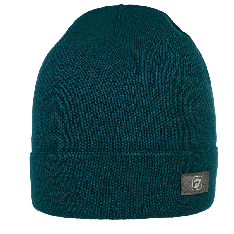 Merino pletená čepice Urban - vzor 45 - petrolejová