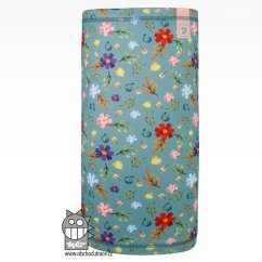 Nákrčník / multifunkční šátek - vzor 86 - kytičky modrozelené