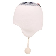 Zimní vlněná pletená laponka  - vzor 081 - modrá