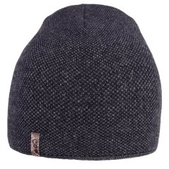 Pánská pletená čepice podšitá fleecem - vzor 09 - jeans melír