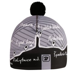 Funkční čepice Flavio Krkonoše - vzor 009 - šedá / černá