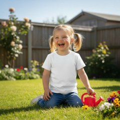 Dětské bavlněné tričko - vzor 01 - bílá