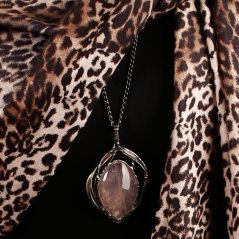 Dámská elegantní šála - vzor 009 - hnědá - leopard