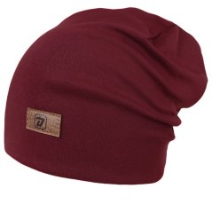 Bavlněná čepice Pastels DOUBLE - vzor 58 - vínová