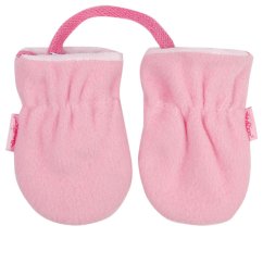 Kojenecké pletené rukavice - vzor 12 - světle růžová