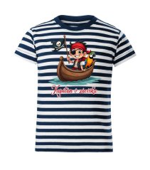 Chlapecké bavlněné tričko s potiskem - vzor 131 - Sailor / Kapitán v zácviku