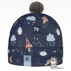 Flavio - zimní funkční čepice - vzor 174 - vesmír, rakety