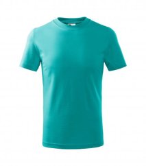 Dětské bavlněné tričko - vzor 17 - zelená emerald