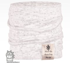 Nákrčník Pastels - vzor 25 - bílá / melír