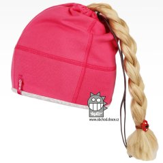 Bavlněná čepice na culík - vzor 07 - růžová neon