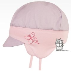 Kojenecká čepice Pepina - vzor 34 fialková