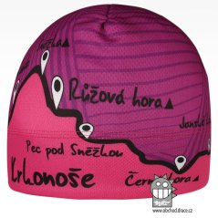 Čepice Bruno Krkonoše - vzor 003 - fialová / růžová