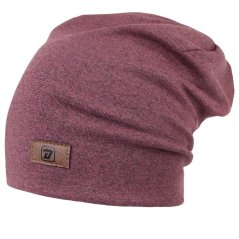 Bavlněná čepice Pastels DOUBLE - vzor 64 - tmavě starorůžová melír