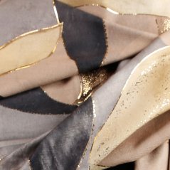 Dámská elegantní šála - vzor 006 - béžové - listy