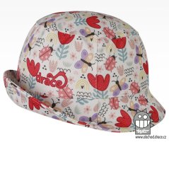 Funkční vzdušný letní klobouk Florida - vzor 36 - bílá louka - DOPRODEJ