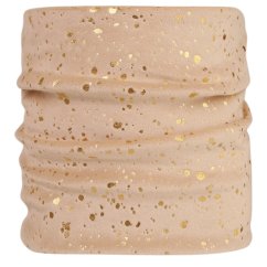 Spadlá čepice s nákrčníkem Velvet set - vzor 002 - béžová