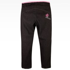 Kalhoty Sabina - vzor 14 - jeans černá růžová kočka
