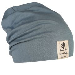 Bavlněná čepice Pastels DOUBLE - vzor 44 - zelenomodrá tmavá