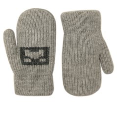 Dětské pletené palcové rukavice 5 - 7 let - vzor 081 - světle šedá - herní svět