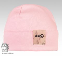 Bavlněná čepice Pastels DOUBLE - vzor 01 - světle růžová