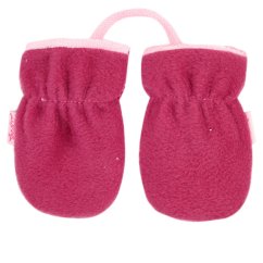 Kojenecké pletené rukavice - vzor 10 - růžová