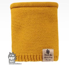 Nákrčník pletený Colors - vzor 12 - hořčicová