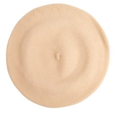 Dámský vlněný baret s výšivkou- vzor 067- béžová