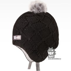 Merino pletená kojenecká laponka Vivo - vzor 10 - černá