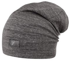 Bavlněná čepice Pastels DOUBLE - vzor 69 - šedá melír