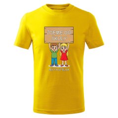 Školkové tričko - Děti s cedulí - 002