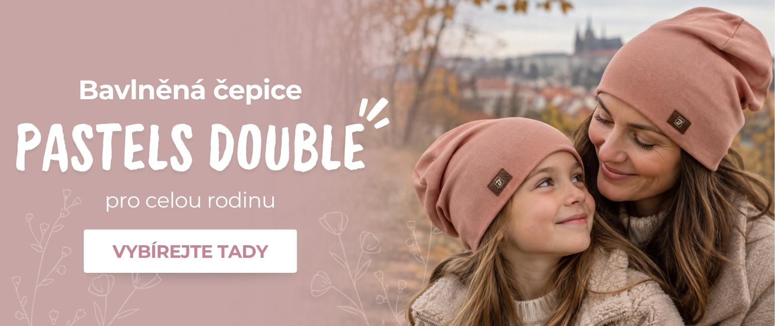 Bavlněná podzimní čepice Pastels Double