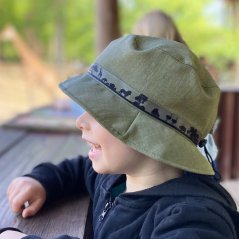 Klobouk Panama - vzor 07 - zelená světlá