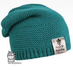 Pletená čepice Colors - vzor 16 - petrolejová