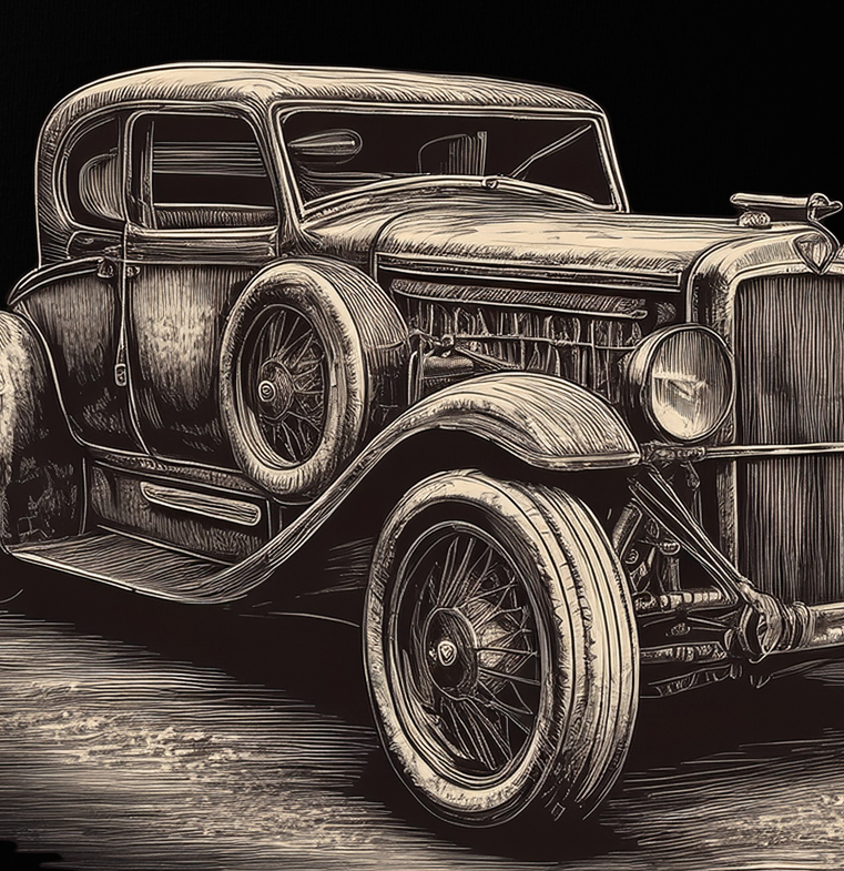 Pánské bavlněné tričko - vzor 009  - černa /hot rod