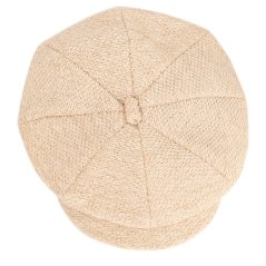 Dámský buklé baret s kšiltem - vzor 38 - béžová